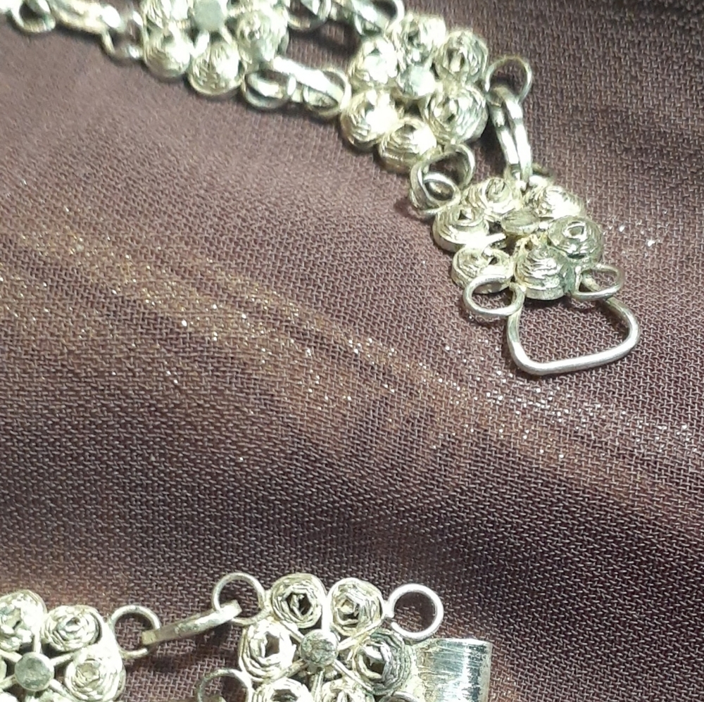 Silver filigree bracelet-vintage - Picture 6 of 7
